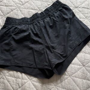 Black Lined Running Shorts